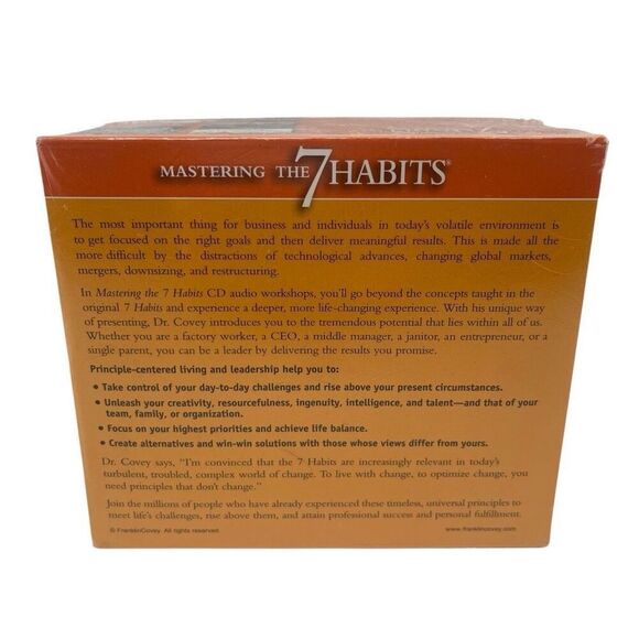 Franklin Covey “Mastering The 7 Habits” 12-CD Set NIB - Stephen R. Covey - Picture 5 of 7